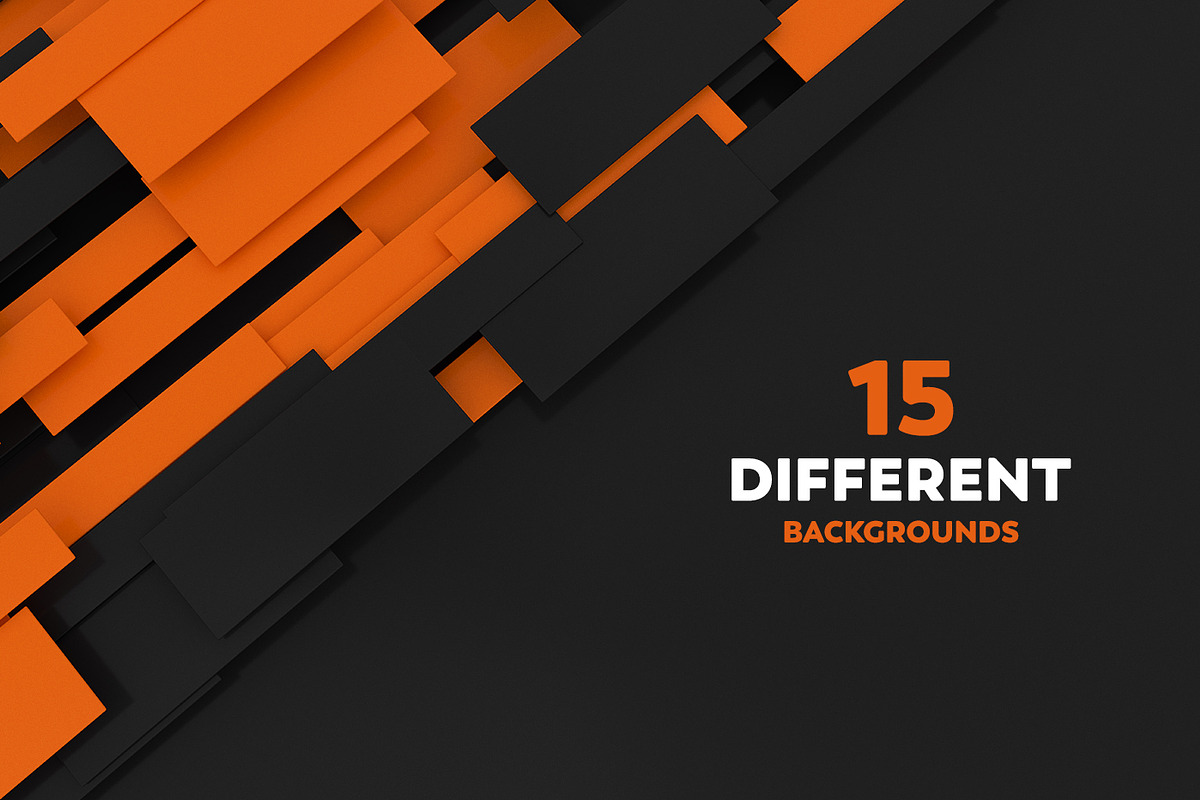 3D Geometric-Orange And Black, a Background Graphic by BIBIART (Photo 5 of 10)