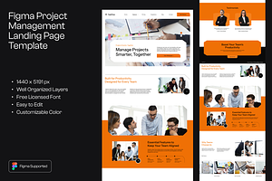 Figma Project Manager Landing Page