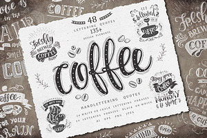 Coffee. Handlettering Design Quotes.