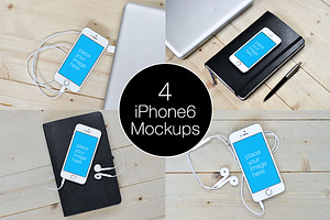 4-iPhone 6 Mockup Templates