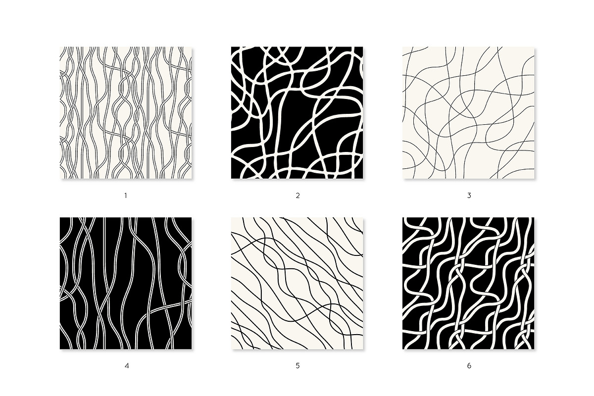 Interweaved Seamless Patterns Set, a Pattern Graphic by Curly_Pat (Photo 3 of 5)