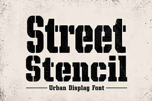 Street Stencil, a Slab Serif Font by Wow Magic