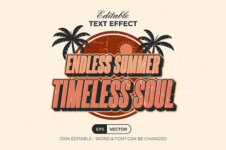 Summer Text Effect Vintage Style