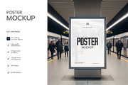 Station Subway Lightbox Poster Mock, an Advertising Mockup by graphypix (Thumbnail 2 of 4)