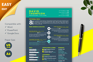 Graphic Resume Word & Google Docs 47