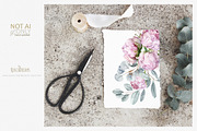 Pink Peonies and Eucalyptus clipart, a Decorative Illustration by ReachDreams (Thumbnail 8 of 10)