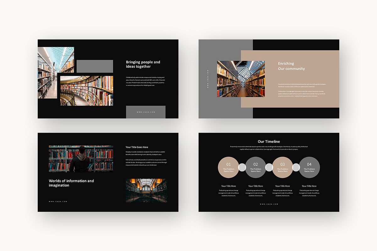 Caza : Library Design Google Slides, a Presentation Template by Punkl Camp (Photo 10 of 16)
