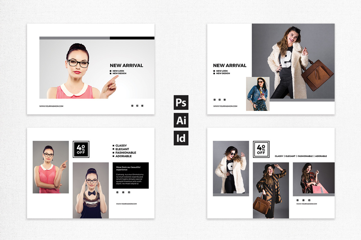 Fashion Postcard Flyer Template, a Card Template by BetterSry (Photo 1 of 7)