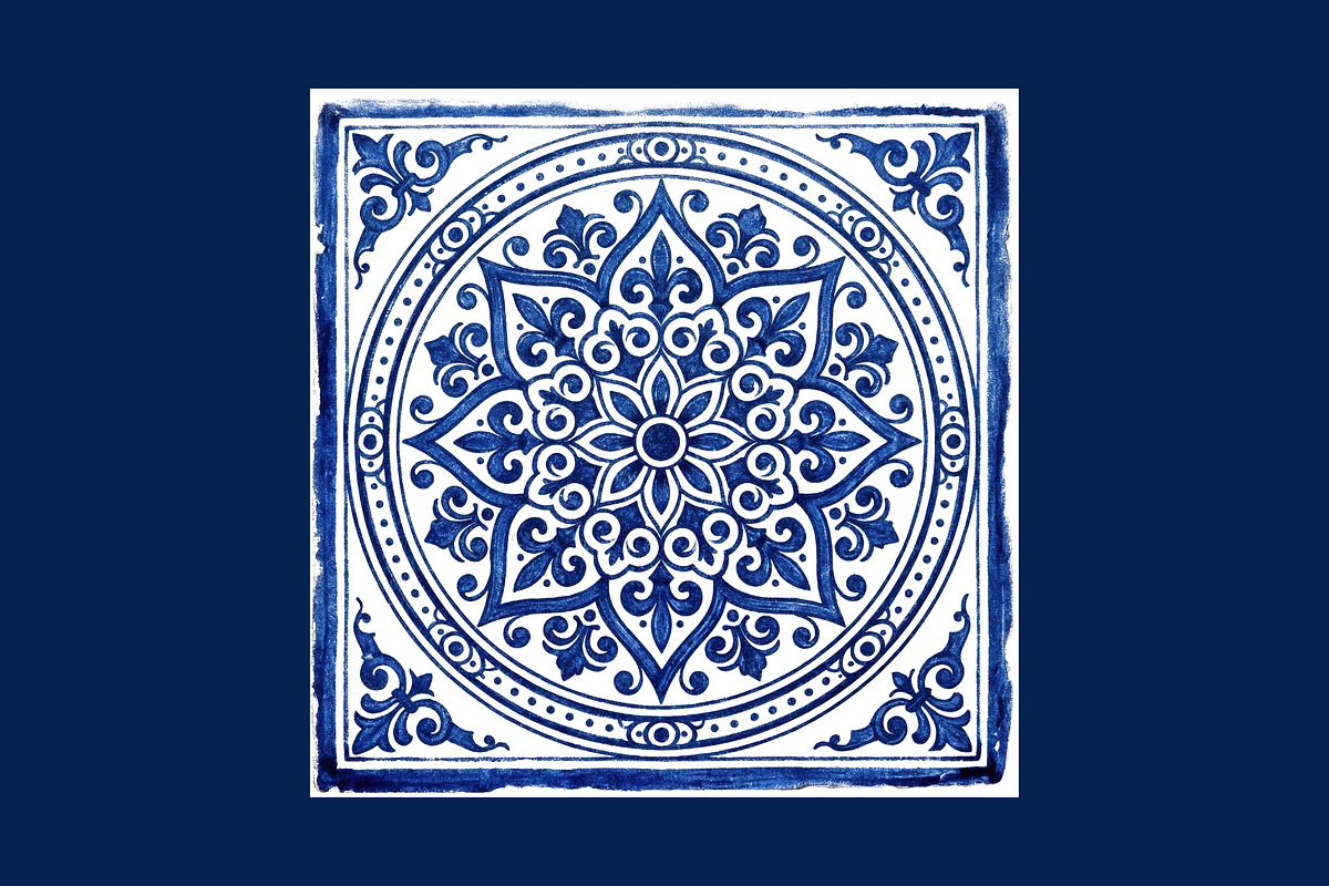 Mediterranean Tiles Azulejo Clipart, an Object Graphic by VectorPanther (Photo 6 of 8)