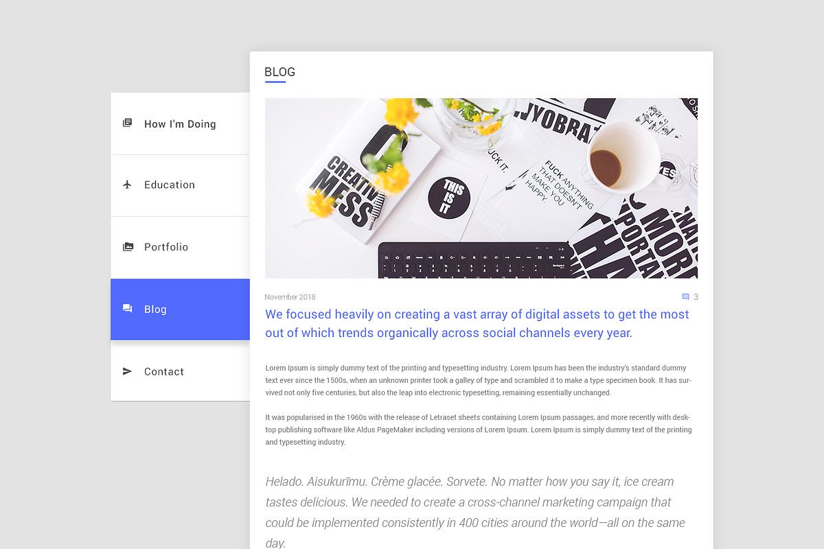 Material CV / Resume, a Resume Template by moinkhanuy (Photo 6 of 10)
