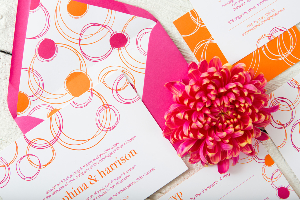 Circles Wedding Invitation Suite, an Invitation Template by Laura K Invitations (Photo 1 of 5)