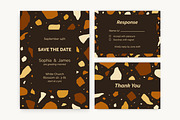 Terrazzo Wedding invitation cards, a Texture Illustration by Good Studio (Thumbnail 1 of 3)