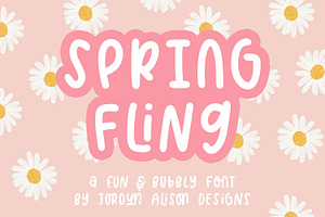 Spring Fling, Bubbly Sans Font