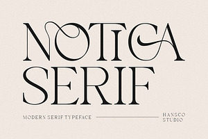 Notica Serif Font Elegant Font