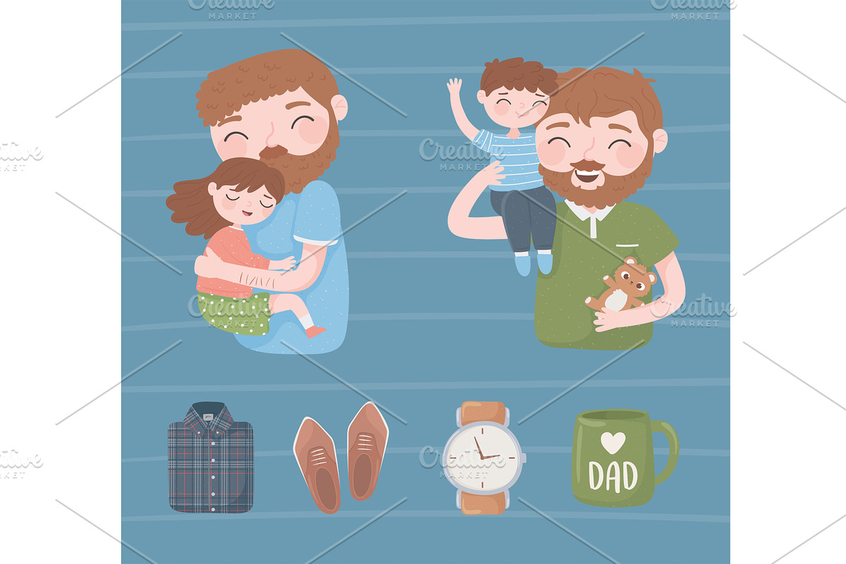 happy fathers day, an Illustration by studiogstock