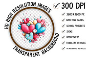 Whimsical Valentine Day Clipart Png, an Illustration by Craft Nest (Thumbnail 2 of 6)