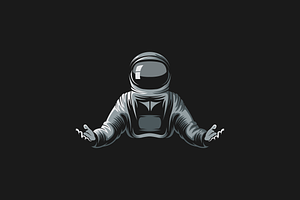 Vector Astronaut Logo Ilustration