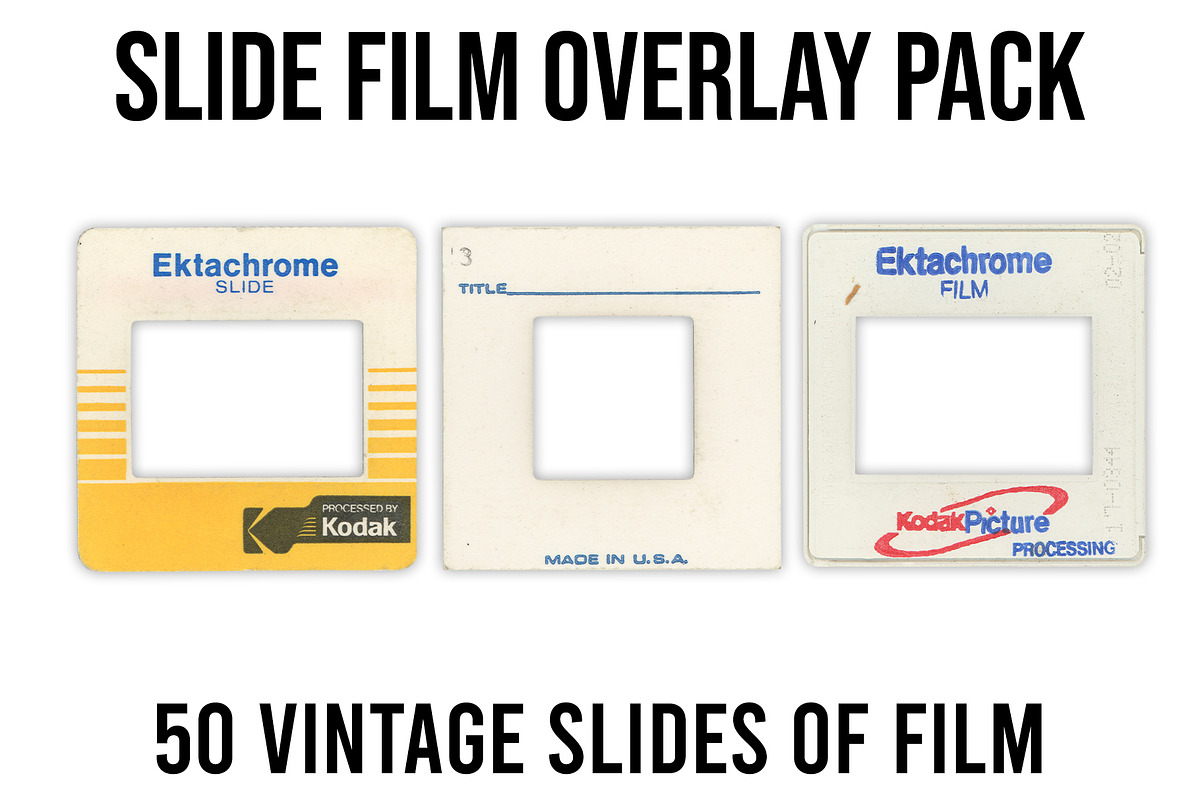 VINTAGE SLIDE FILM OVERLAY PACK, an Object Graphic by Stockpile Gallery