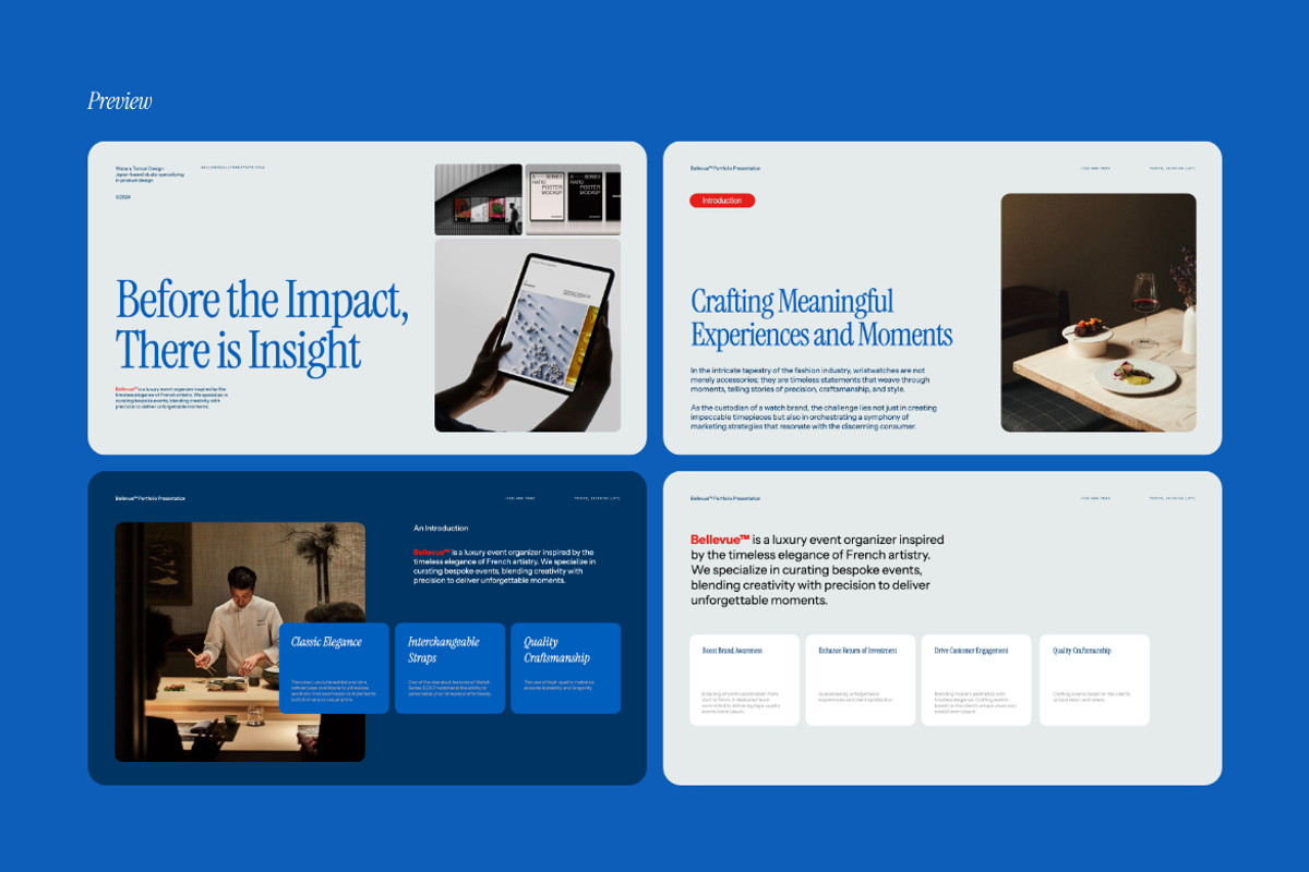 Bellevue Event Portfolio Powerpoint, a Presentation Template by Unich Design Bureau (Photo 3 of 8)