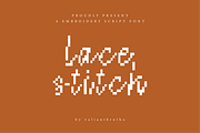 Lacestitch | A Embroidery Font, a Handwritten Font by Berdansabersama (Thumbnail 1 of 9)