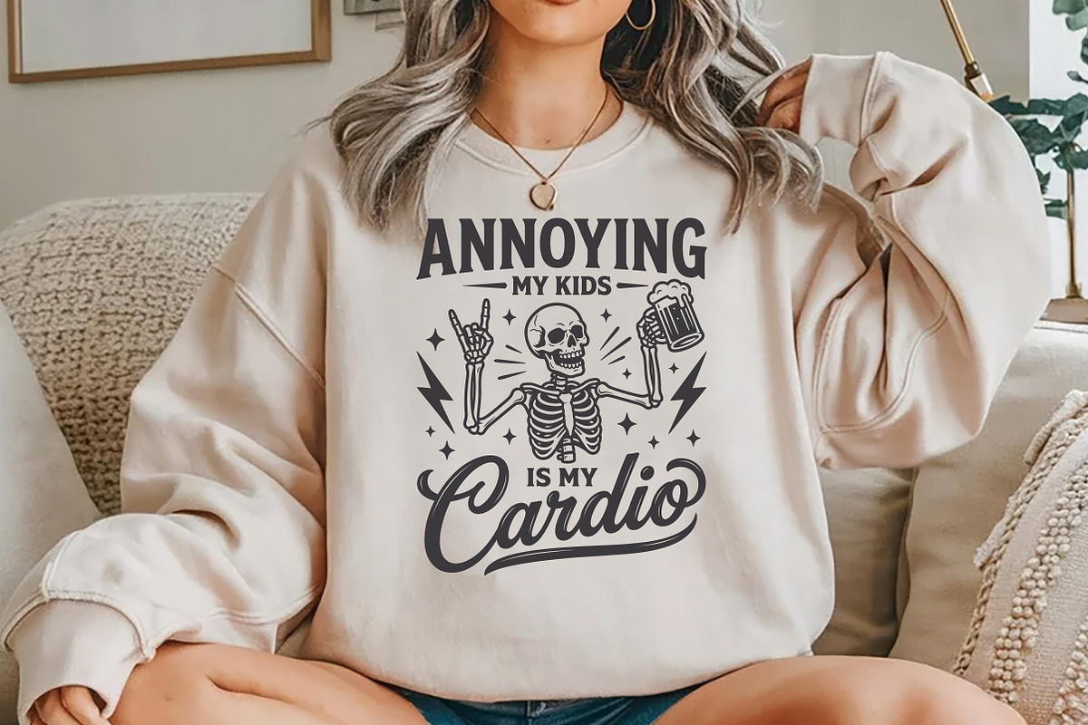 Annoying My Kids Is My Cardio SVG, a Seasonal Illustration by Rose Art (Photo 4 of 8)