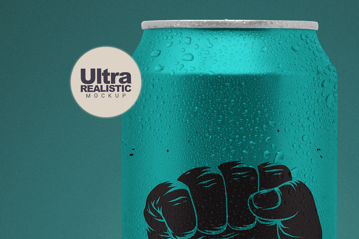 16oz Clean Beer Can Mockup, a Packaging Mockup by SmartDesigns (Photo 4 of 4)