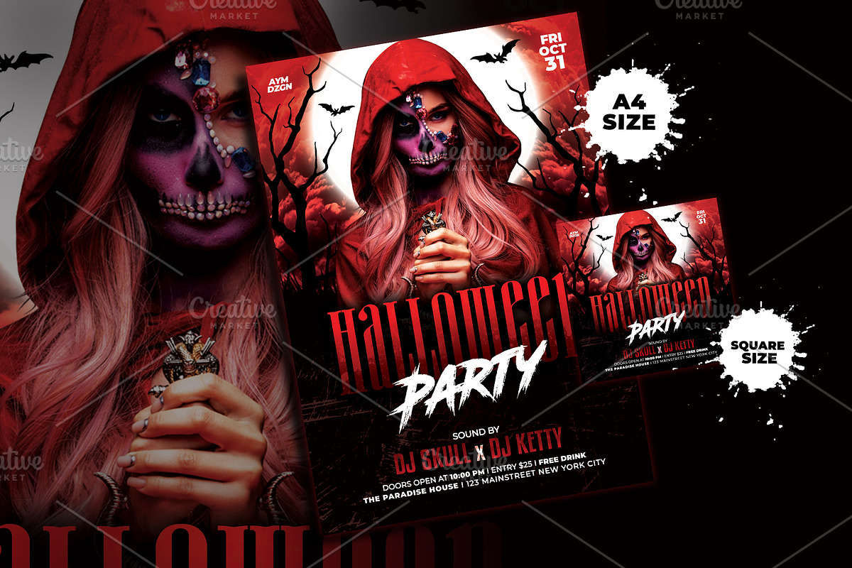 Halloween Party Flyer, a Flyer Template by AyumaDesign (Photo 1 of 3)