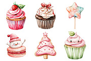 Pink Sweet Cute Christmas Clipart, an Illustration by Daily.Designs (Thumbnail 3 of 5)