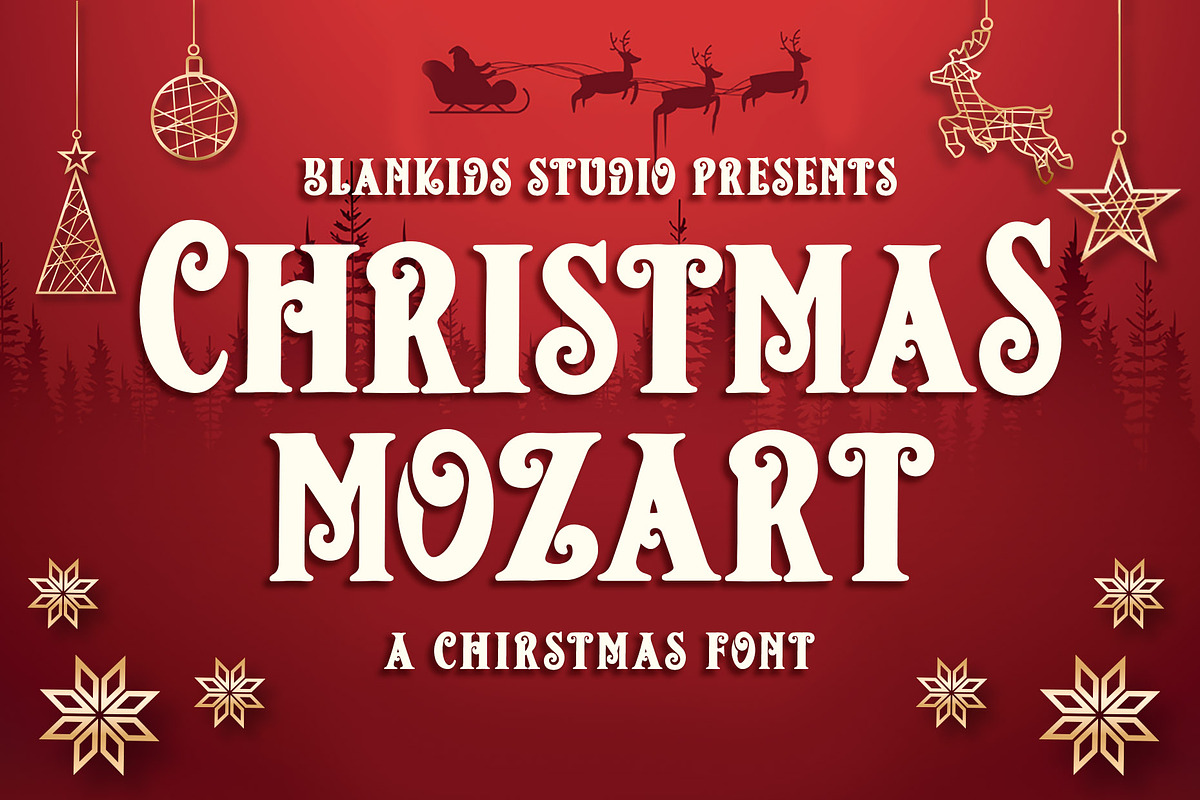 Christmas Mozart a Christmas Serif, a Serif Font by Blankids Studio (Photo 1 of 6)