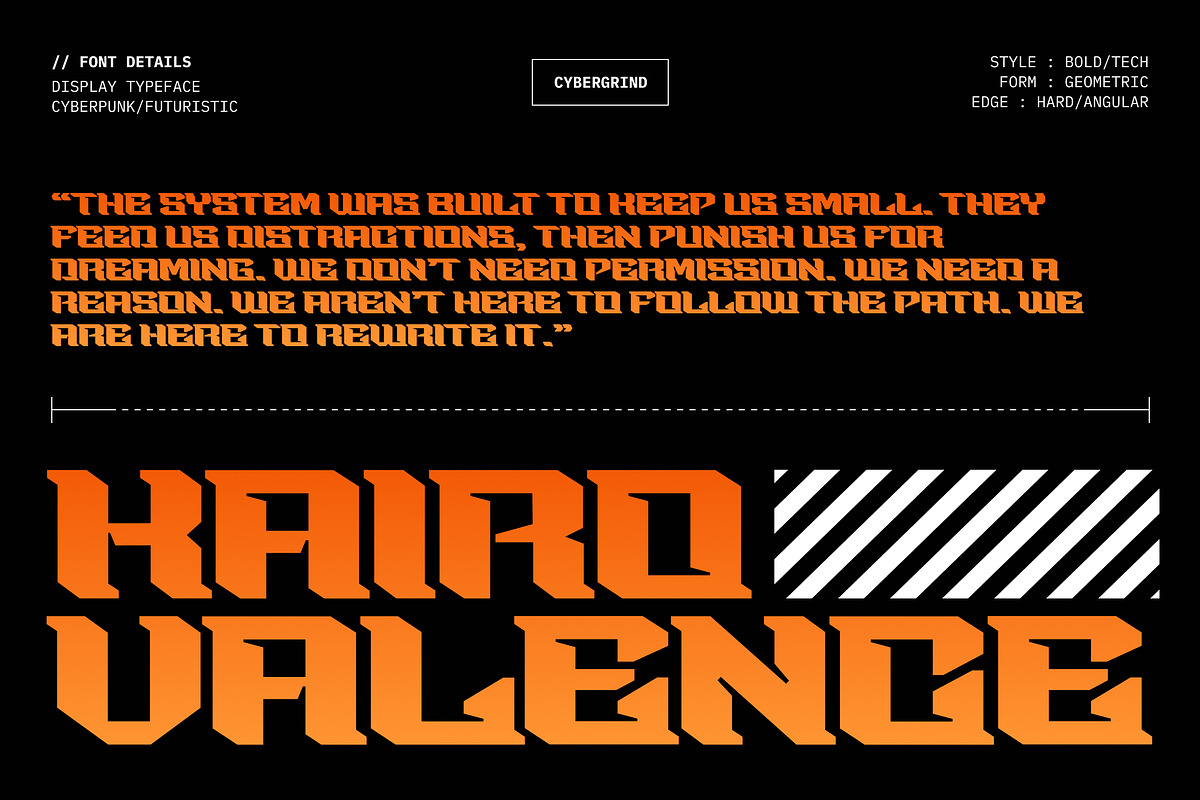 Cybergrind – Cyberpunk Display Font, a Sans Serif Font by Shinra Labs (Photo 8 of 10)