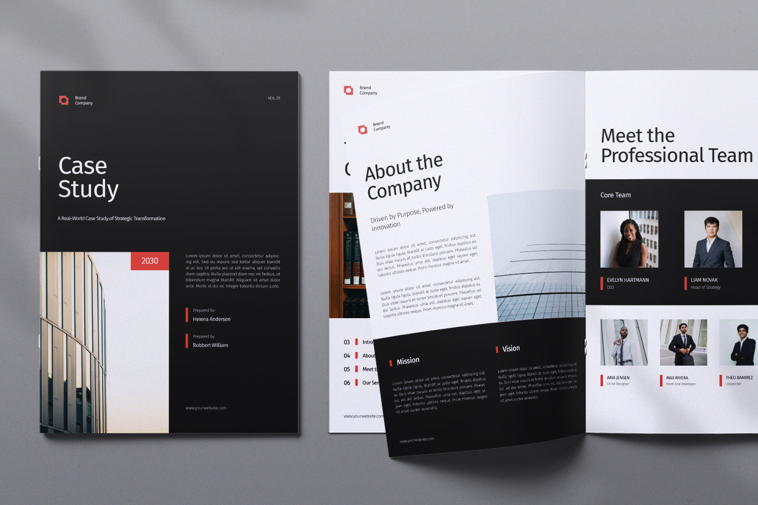 Case Study Brochure Template, a Magazine Template by Portocraft