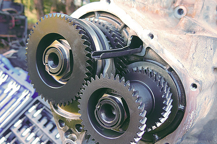 Transmission featuring transmission, engine, and gears