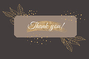 Gold line flowers & strokes clipart, a Decorative Illustration by Mrs.Swan_Design (Thumbnail 7 of 7)