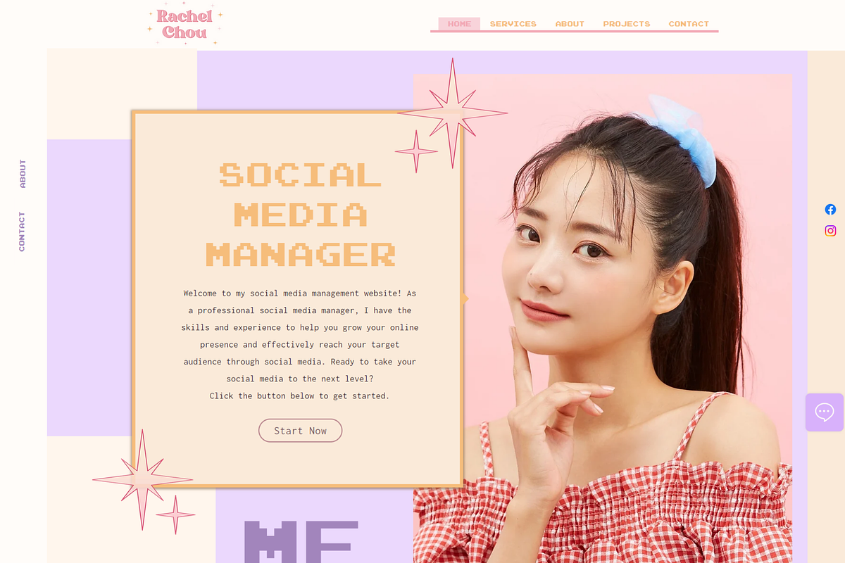 Wix Website Template Retro SMM, a Wix Template by Wixify Studio (Photo 3 of 11)