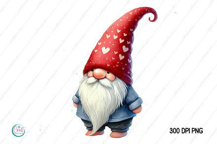 Valentine Gnome Clipart PNG