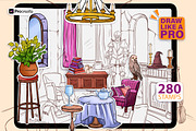 PROCREATE INTERIOR CREATOR TOOLKIT, a Brush Add-On by AlexandraArt (Thumbnail 2 of 10)