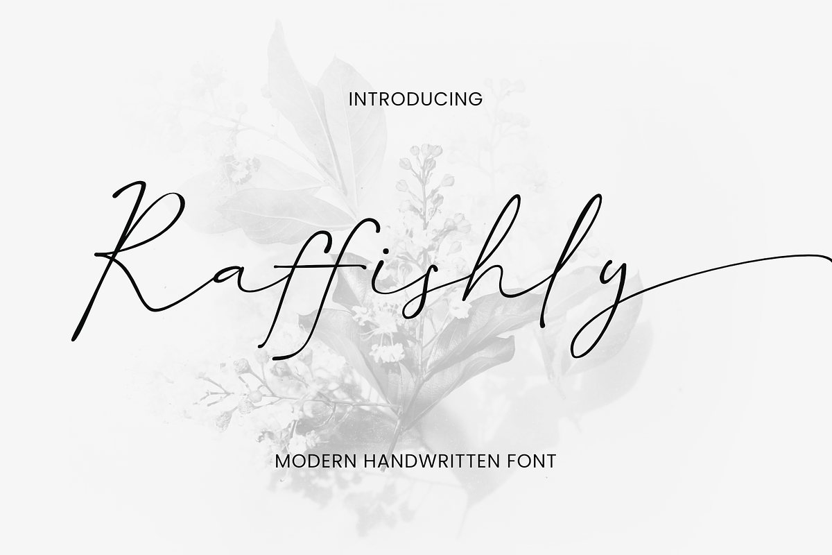 Raffishly - a Modern Script Font, a Script Font by Ali Hamidi (Photo 1 of 9)