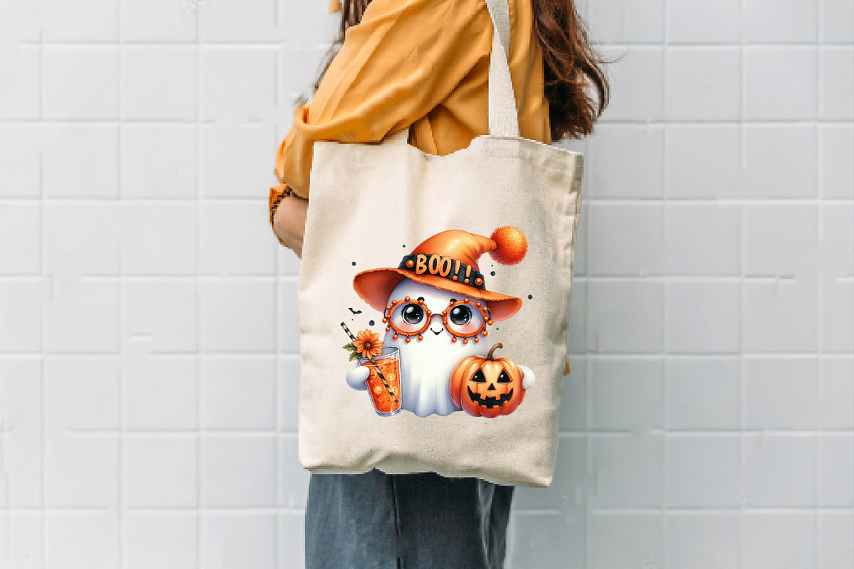 Cute Funny Ghost Pumpkin Halloween, an Illustration by Dream Creation (Photo 3 of 5)