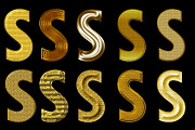 Gold Photoshop Layer Styles, a Layer Style Add-On by Posh Papers & Patterns (Thumbnail 4 of 5)