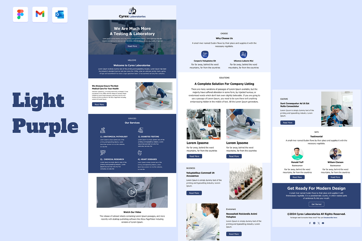 Cyrex Laboratory - Figma Designs, an Email Template by Lucid_Solutions (Photo 2 of 8)
