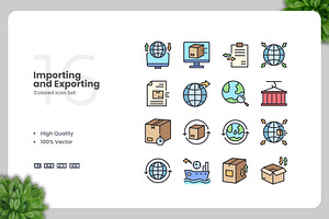 Importing and Exporting Colored Icon, an Icon by Upnowgraphic