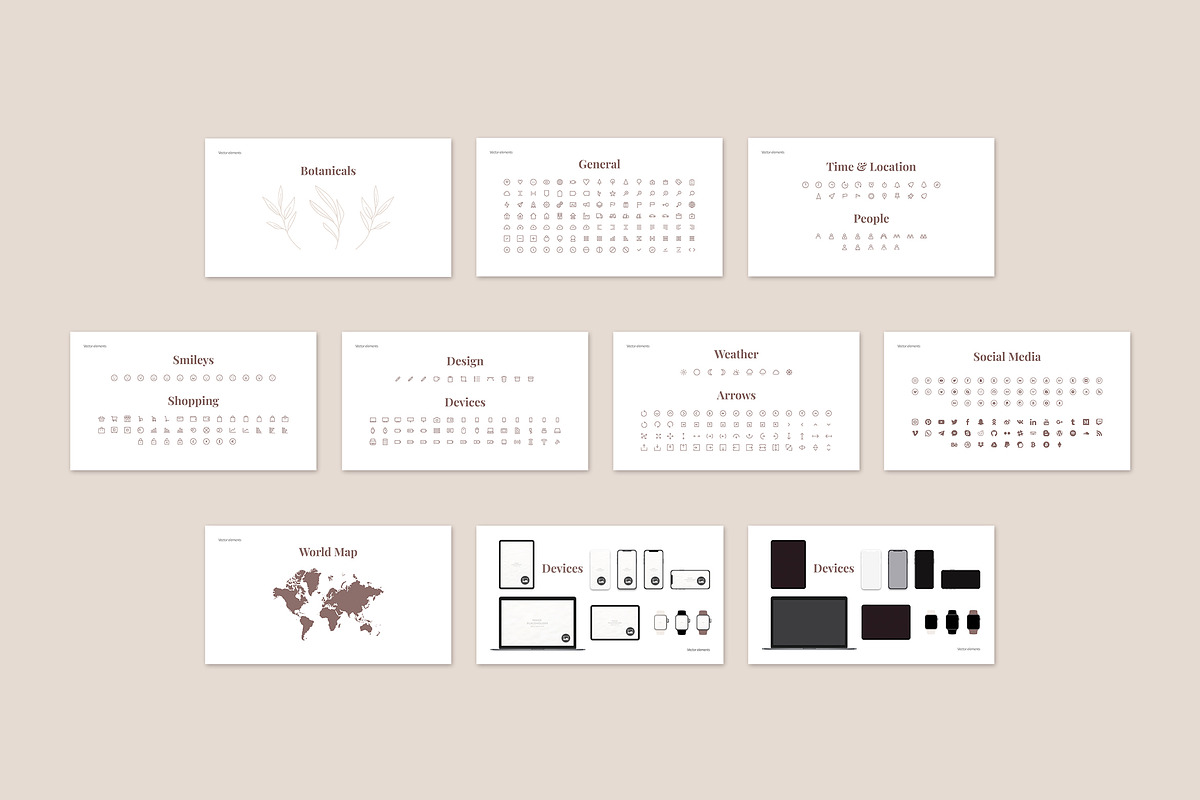 AMELIE Keynote Brand Guidelines, a Presentation Template by AgataCreate (Photo 9 of 13)
