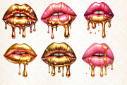 Golden Lips PNG, an Illustration by Libby Wishes (Thumbnail 6 of 8)
