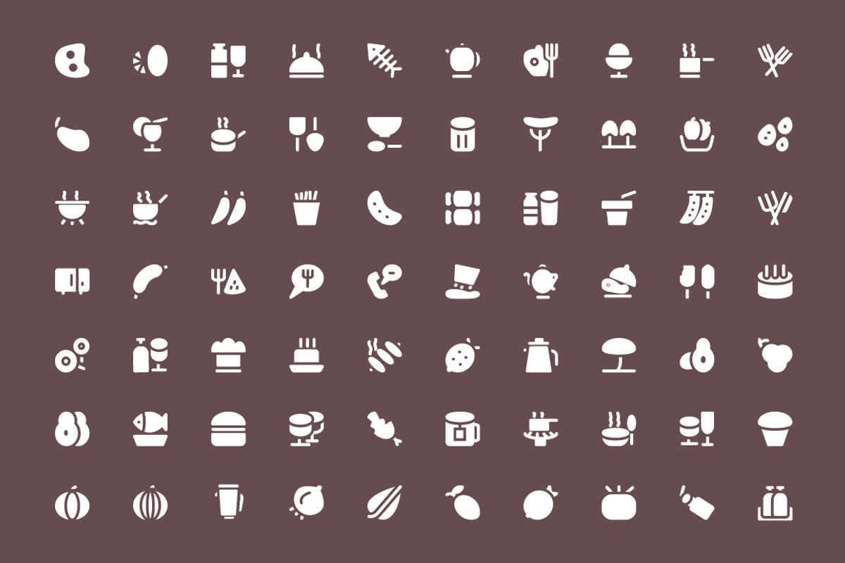 325+ Food Vector Icons, a Solid Icon by Vectors Market (Photo 2 of 5)