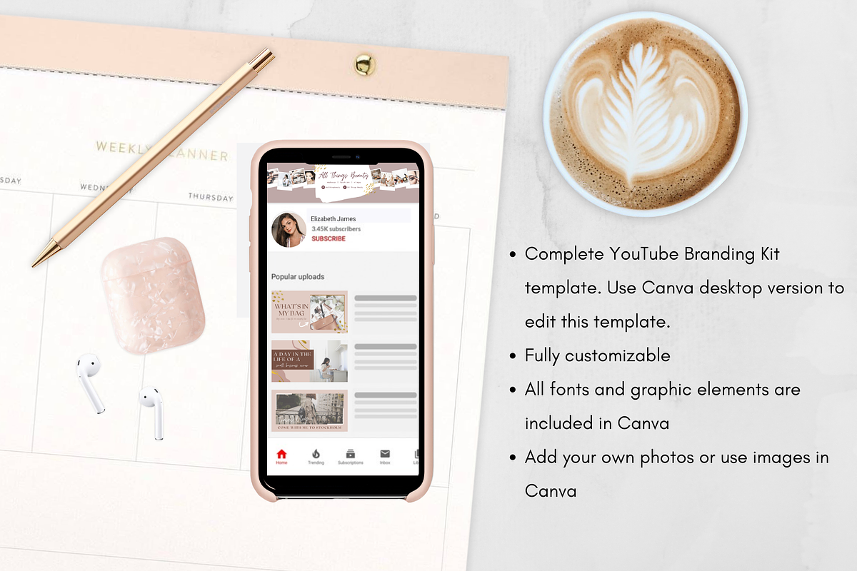 YouTube Branding Template, a Social Media Template by Tegefeldt Design (Photo 6 of 7)