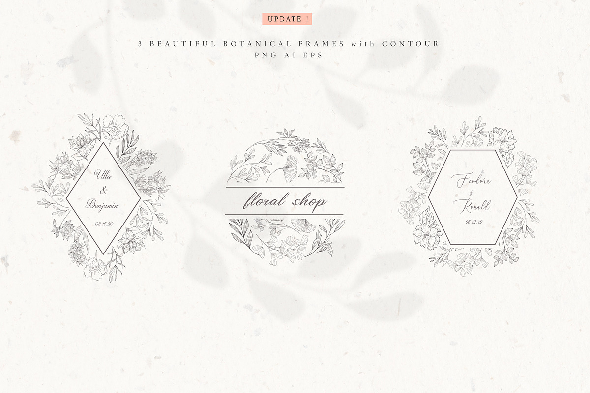 Botanical Alphabet & Monograms., a Decorative Illustration by Designwork (Photo 12 of 18)