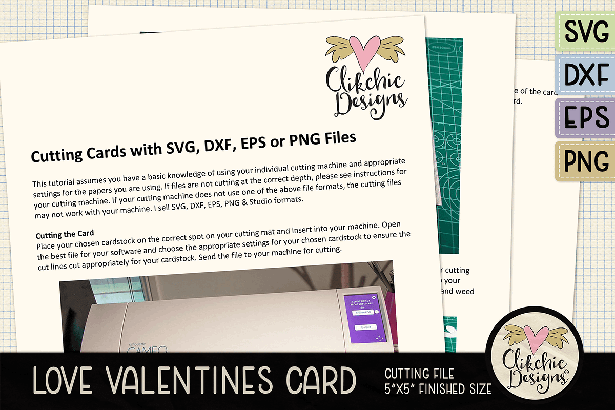 Love Valentines SVG Card Tempate, an Invitation Template by Clikchic Designs (Photo 5 of 5)