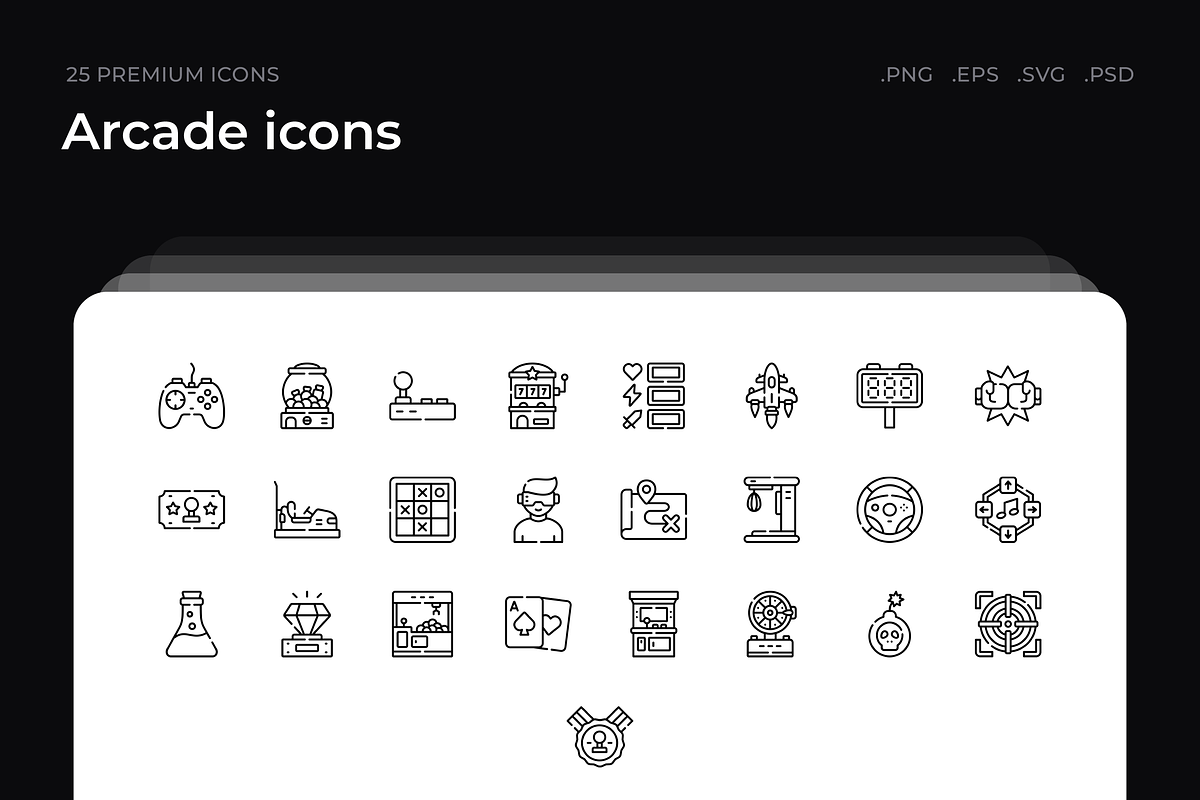 Arcade icons, an Outline Icon by Wencory