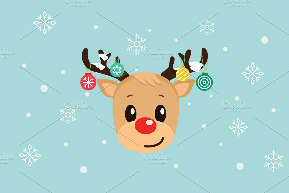12 Cute Reindeers, an Animal Illustration by lavinialorena (Photo 2 of 5)