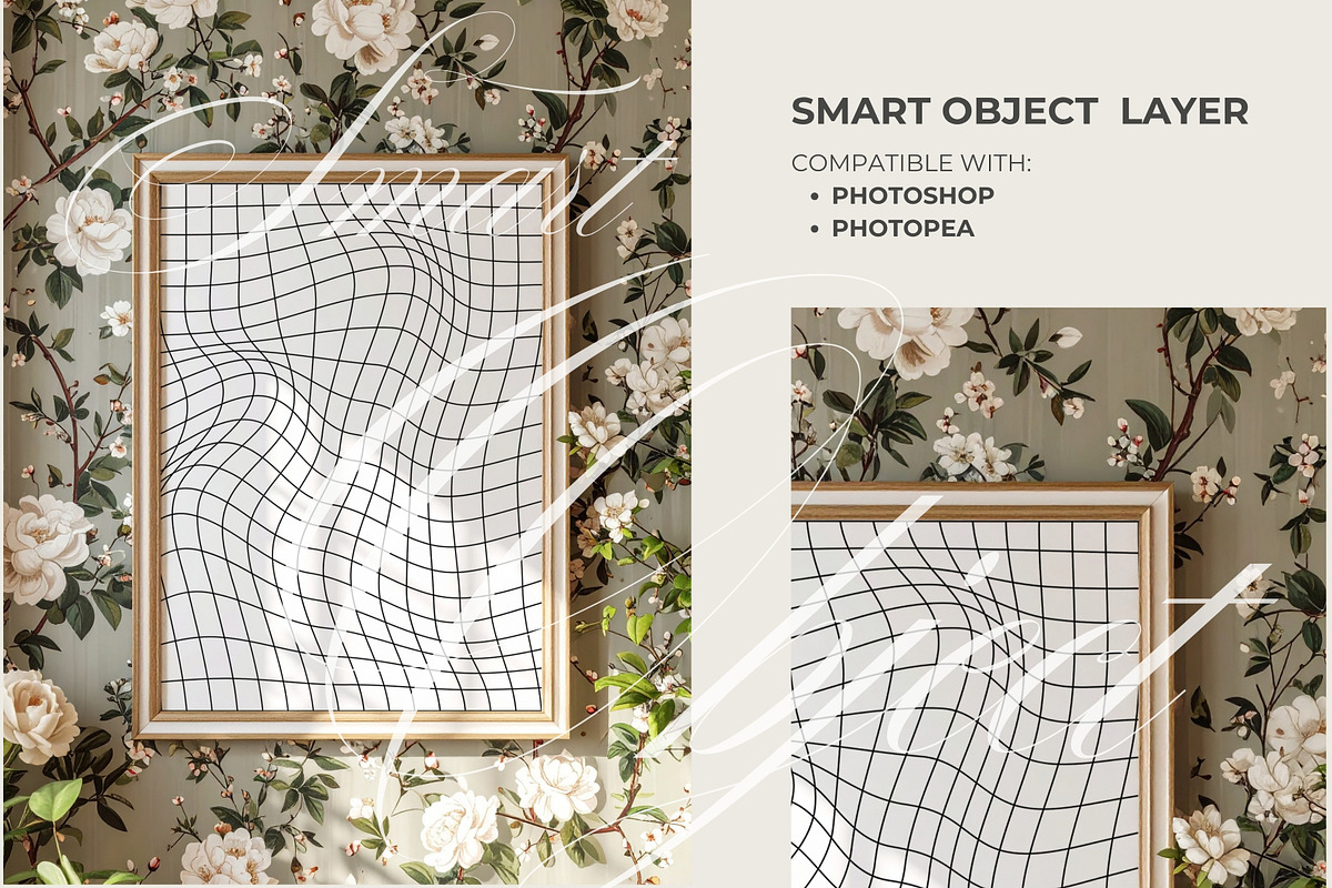 Floral Frame Mockup Smart Layers PSD, a Merchandise Mockup by Honey Island Studio (Photo 2 of 3)